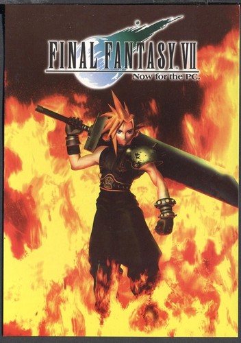 Promo Postkarte: Final Fantasy VII Computerspiel. Kostenloser Versand UK