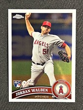 2011 Topps Chrome Baseball Jordan Walden Rookie RC Angels #183