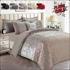 100% Crushed Velvet Duvet Quilt Cover Bedding Set Double King Size W Pillowcase