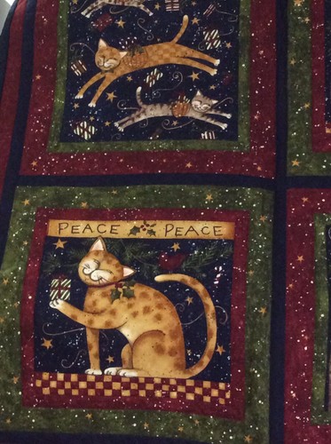 "Gatito Gatos Acolchado Colgante Decoración de Pared 23"" X 41"" Vacaciones Navidad" - Imagen 2 de 6