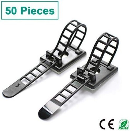 50 Pieces Cable Management Desk Wire Organizer Cable Ties Zip Ties Adhesive C... - Bild 9 von 9
