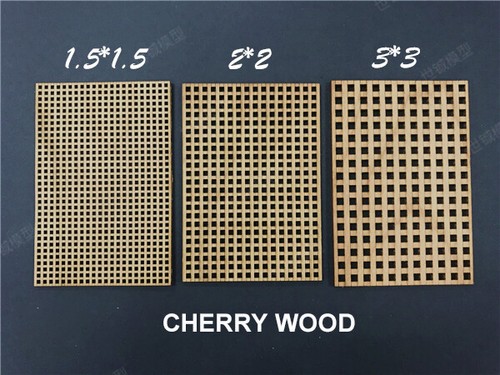 Model Ship Hatch Grating – 2mm / 3mm Square Holes – Cherry Wood & Basswood 5 Pcs - Picture 12 of 13
