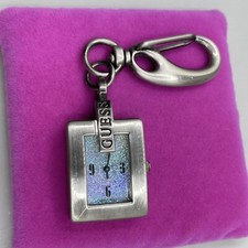 Vintage GUESS Orologio Olografico Portachiavi Ciondolo Clip Y2K anni 90 FUNZIONANTE