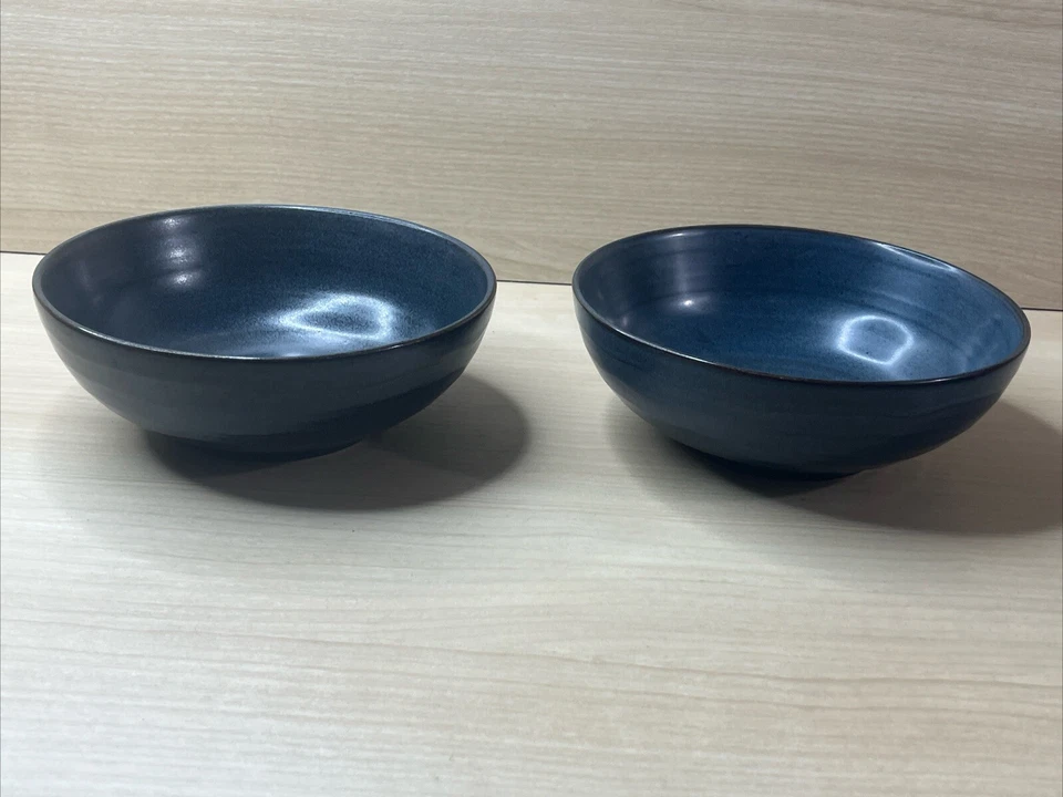 Lote 222 Fifth Studio Gres Azul Medianoche Dos (2) 5 Piezas Ajustes de Lugar Foto 4 de 4