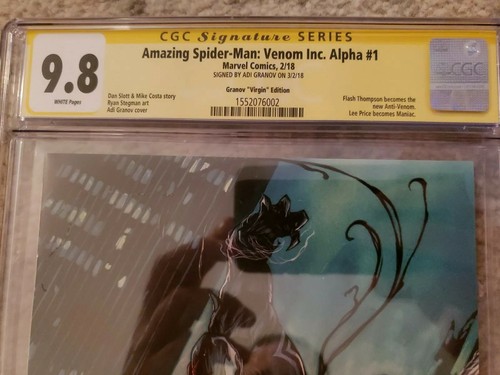 Amazing Spider-Man: Venom Inc. Alpha #1 signiert von Adi Granov CGC 9.8 - Bild 2 von 3
