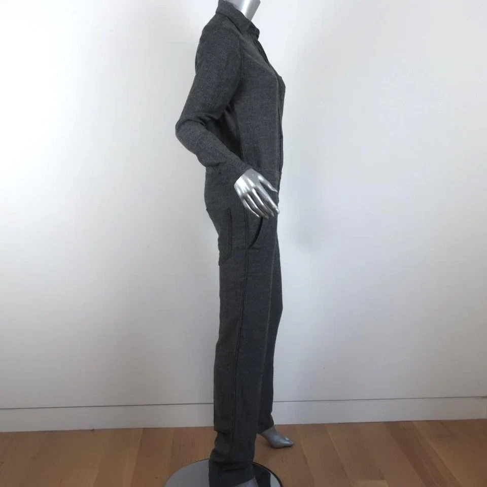 Mono Isabel Marant Etoile Manga Larga Gris Pedro Gabardina Talla 34 Foto 4 de 4