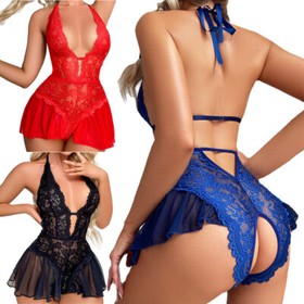 Women's Sexy Lingerie Sleepwear Babydoll Underwear Lace Dress G-String Nightwear