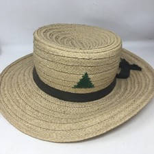 Vintage Natural Straw Hat Made in the USA Size XL Tan VTG Golf Sun Beach Golf