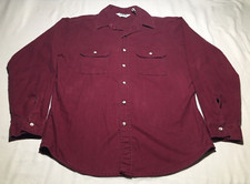 Vintage Mens FIVE BROTHER Long Sleeve Button Up Chamois Shirt Size LARGE 16-16.5