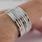 Solid 925 Sterling Silver Stacking Ring Seven Stacking Rings Minimalist Ring R19