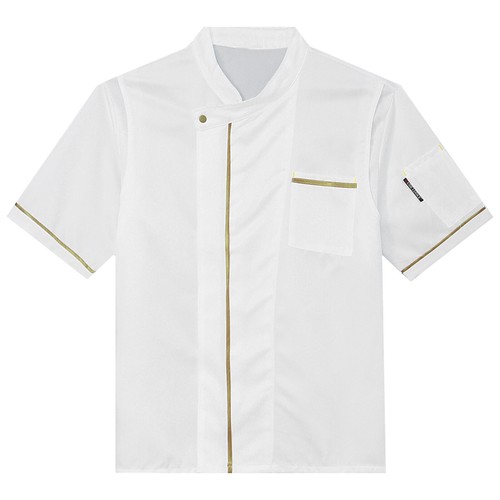 Mens Chef Jacket Coat Uniform Short Sleeve Cooker Kitchen Restaurant Work Tops - Picture 60 of 137