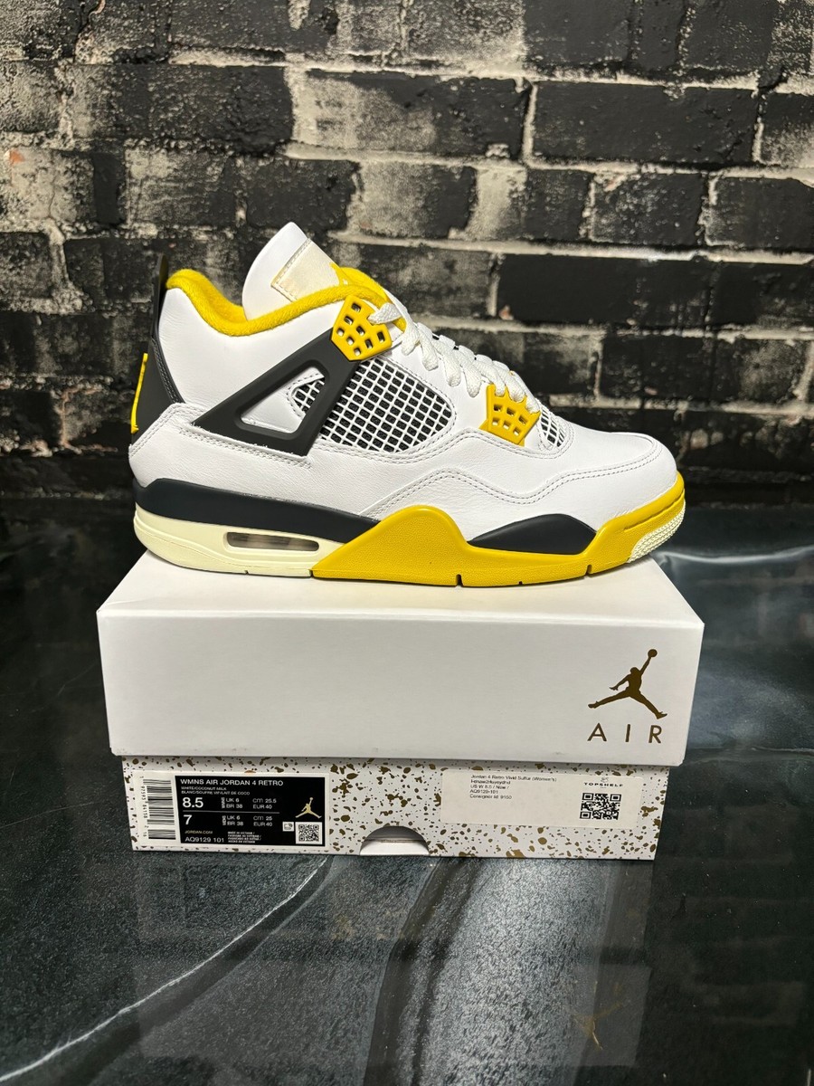 Size 8.5 - Air Jordan 4 Retro Vivid Sulfur W | eBay