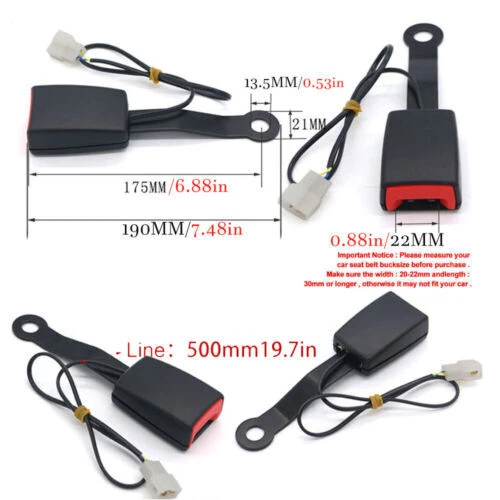 Cinturón de seguridad del conductor delantero Hebilla Enchufe Conector Cable Advertencia Camlock Duty Foto 3 de 4