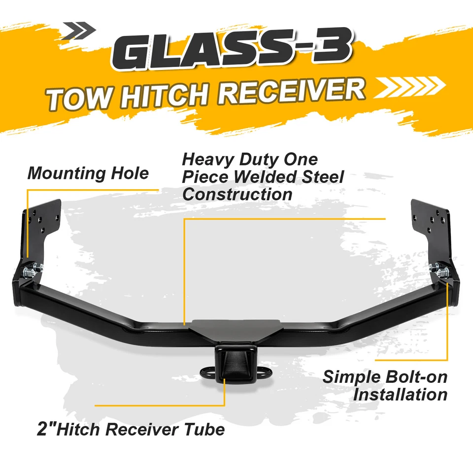 Kit de remolque de parachoques trasero de 2" receptor enganche de remolque clase 3 para Mazda CX-9 2007-2015 Foto 3 de 4