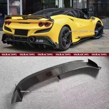 For Ferrari F8 Spider Tritubo 2020-2023 Dry Carbon Fiber Rear Trunk Spoiler Wing