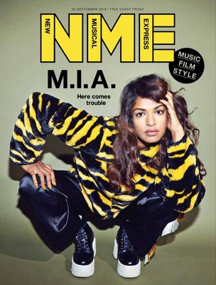 The NEW MUSICAL EXPRESS NME 30 SEPTEMBER 2016 MIA M.I.A. Front Cover n.m.e.