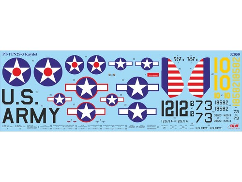 ICM 32050 Plastic model kit 1:32 Stearman PT-17/N2S-3 Kaydet (training aircraft) - Picture 7 of 24