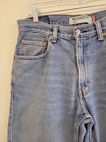 🤘Vtg Levis 550 Jeans Mens 34x30 Blue Relaxed Fit Light Washed! Nice Condition🤘 - Picture 3 of 24