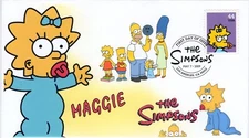 AO-4403-1, 2009, The Simpsons, Add-on Cachet, First Day Cover, DCP, Maggie, SC 4