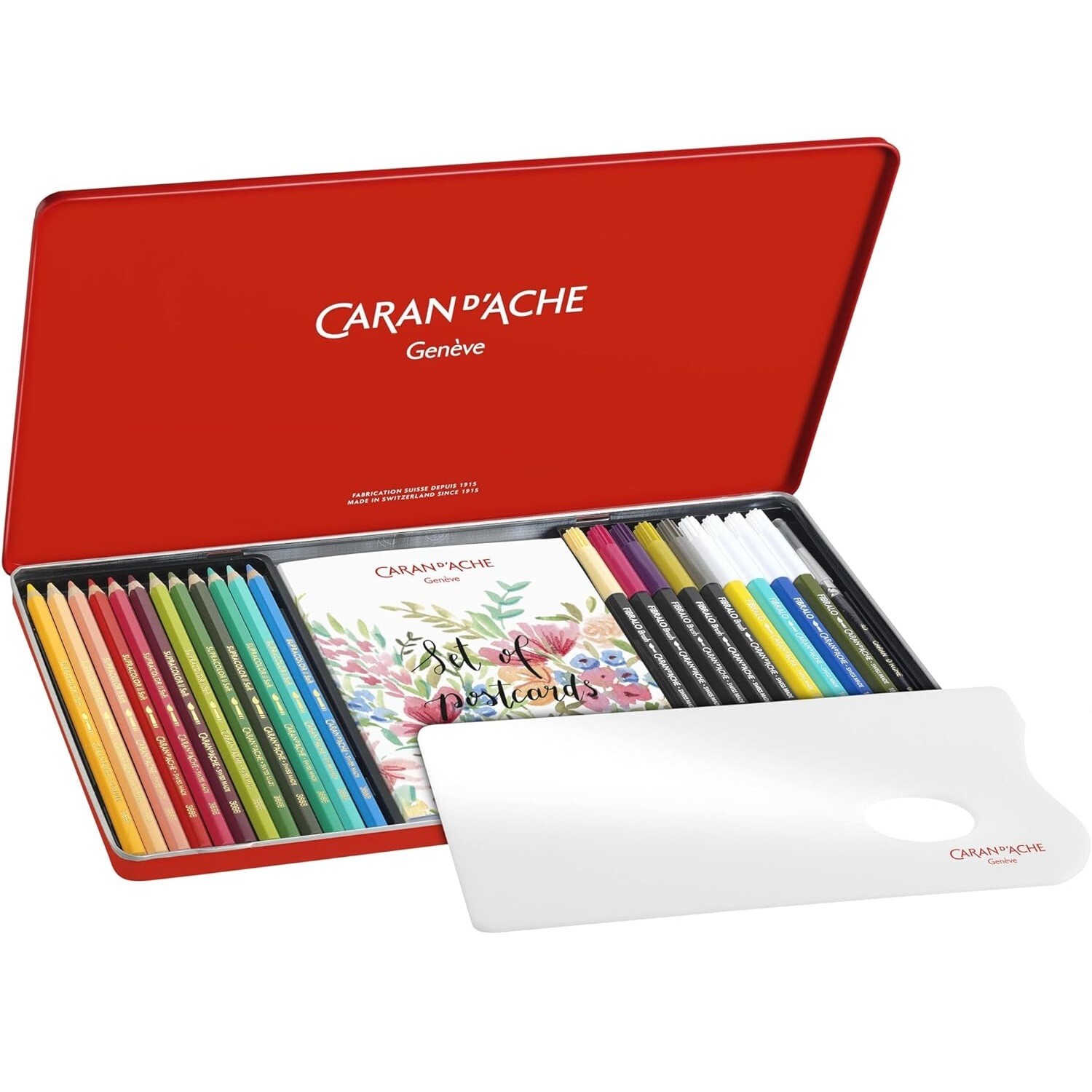 Caran D'ache Botanical Colouring & Lettering Set, 24 Pcs, Metal Case, With Class - Assorted Colours - Image 2