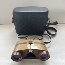 Vtg Sears Binoculars 7x35 Model 6235 525ft at 1000yds w/ Case Japan Brown MCM