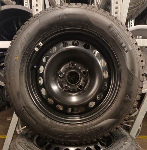 4 Orig AUDI Winterräder 195/65 R15 91T M+S A3 8V 5Q0601027BA / AT 325 - Bild 2 von 3