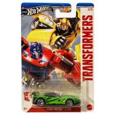 Mattel Hot Wheels Divertissement Transformers Corvette C7.R Car Jouet Enfant Âgé