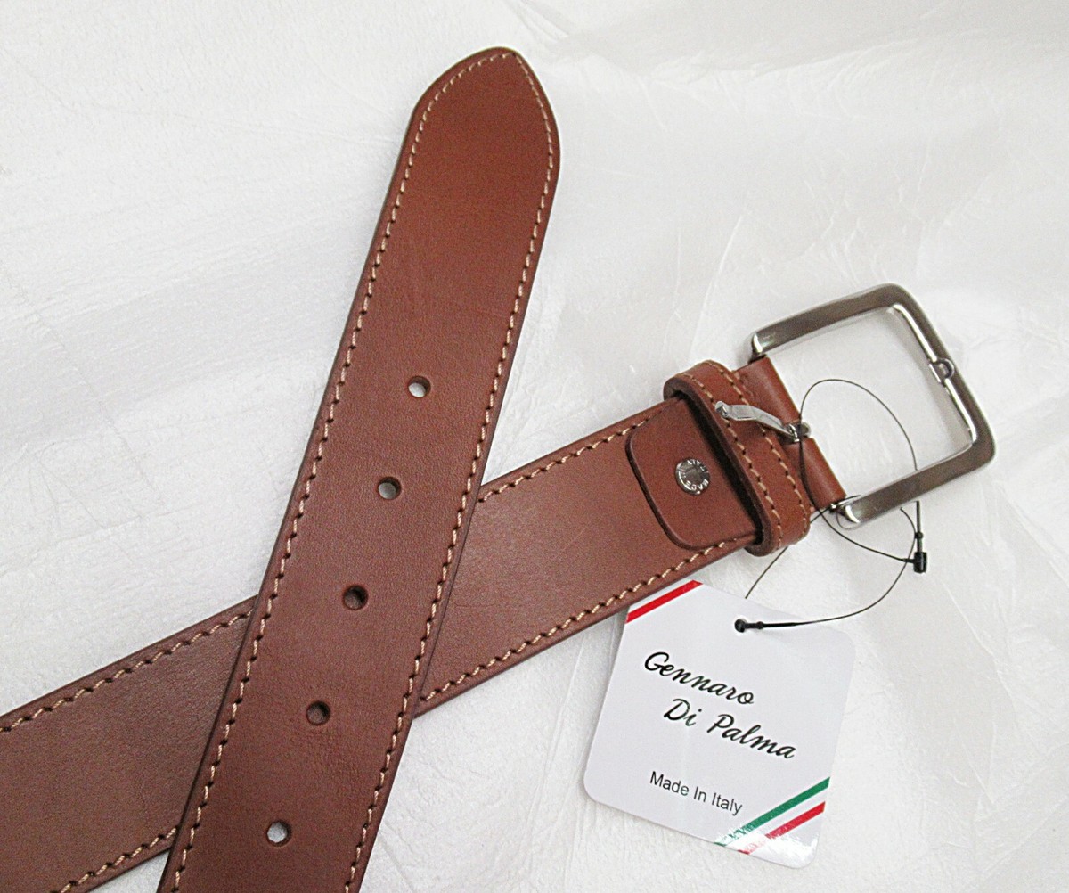 Gennaro Di Palma Mens Belt Sz 40 Genuine Brown Leather Made 