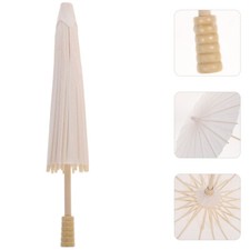 2 Pcs Children Dance Umbrella Parasol White Travel for Girls Small Paper