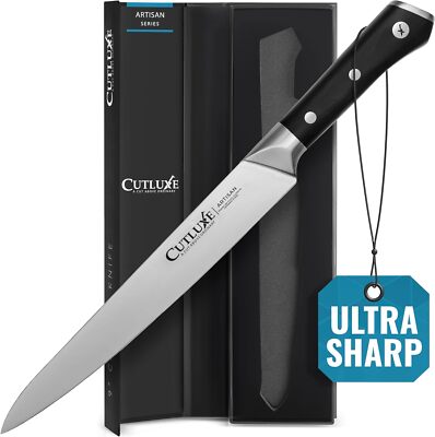 Turkey Carving Knife   9'' Carving Knife for Meat   Razor Sharp & Full Tang