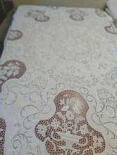 ANTIQUE Very detailed Needle Lace etc. linen tablecloth