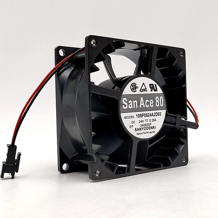 Ventilador de refrigeración de aleación de aluminio 1 pieza Sanyo 8038 24V0.29A 109P0824A2D03 8 cm. Foto 3 de 4
