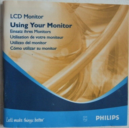 Philips LCD Monitor Electronic user’s manual Driver Computer software disc 2001. - Picture 1 of 9