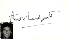 Andie Landzaat Signed Auto 3x5 Index Card Medisch Centrum West