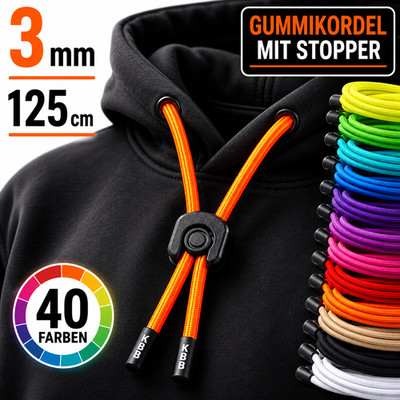KBBB  Kordel für Kapuzenpullover Hoodie Sweatshirt Jogginghose 2mm 3mm 4mm