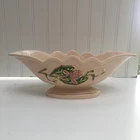 Vintage Hull Art Pink Magnaolia Console Bowl Vase H-23-13" USA