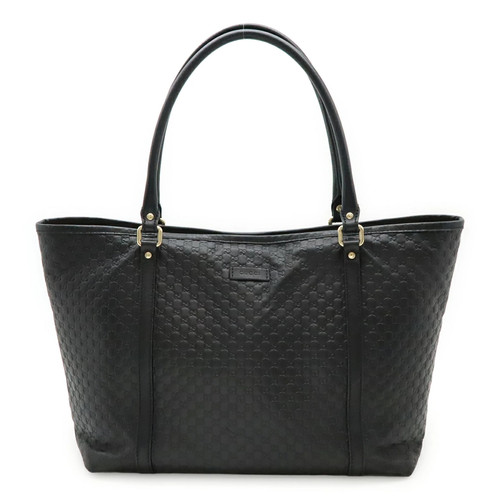 GUCCI 449647 Microguccissima Leather Black Tote Bag #PB15473