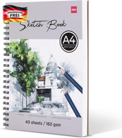 Zeichenbuch A4 Skizzenbuch FüR AnfäNger Hobby-KüNstler Spiralbindung 80 Seiten