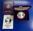 1990-S Proof $1 American Silver Eagle Box, OGP & COA