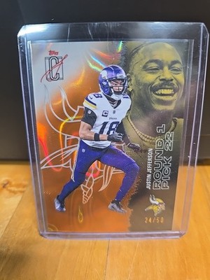 Topps 2025 Signature Class Justin Jefferson Vikings Orange #36 44/50
