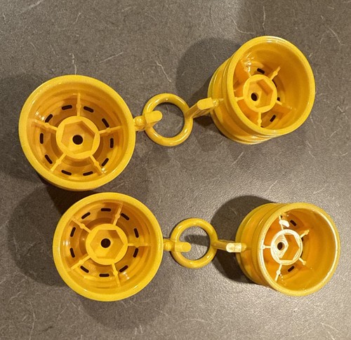 50694 Tamiya Volkswagen (VW) Beetle Wheels (x4) M01/M03/M04/M05/M06/M07/M08 Yel - Picture 3 of 3