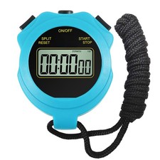Sports Stopwatch Timer, Simple Silent Mode, Big Screen, No Countdown, Blue