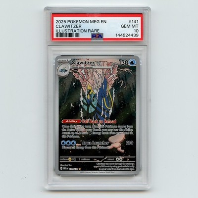 PSA 10 Clawitzer Illustration Rare 141 MEG EN Pokemon Gem Mint