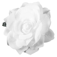 White Rose Flower Hair Clip, Brooch, Artificial Hairpin, Wedding Accessory