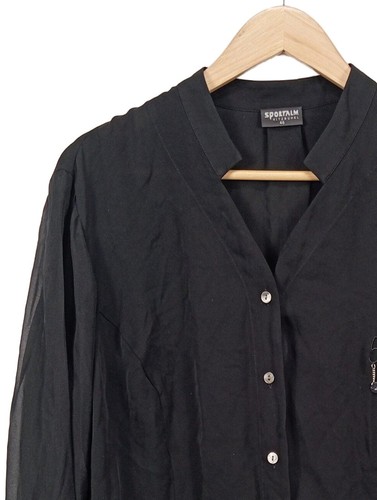SPORTALM Camisa de manga larga Mujeres Camisa de vestir Talla EU 46 negro - Imagen 3 de 5