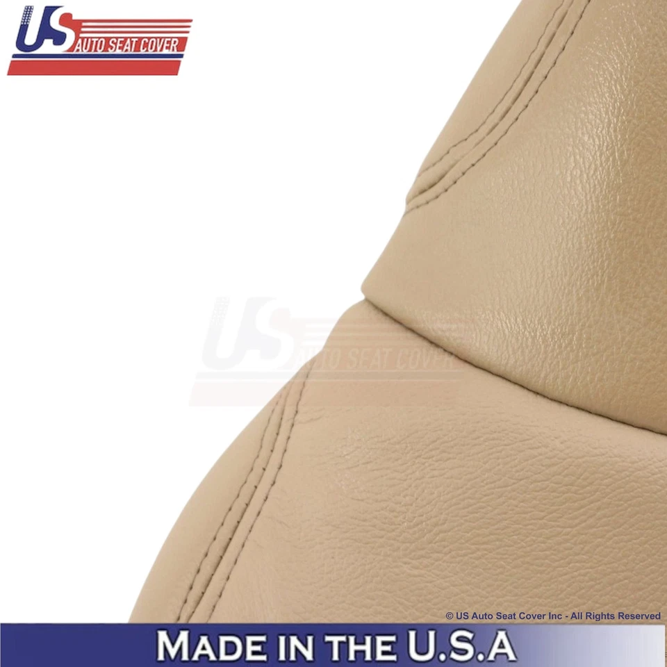 Cubierta de asiento superior del conductor de cuero sintético marrón pradera para Ford F250 Lariat 1998-2000 Foto 2 de 4