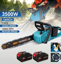 MOTOSEGA ELETTRICA SENZA SPAZZOLE 16"3500W BATTERIE COMPATIBILI CON MAKITA 