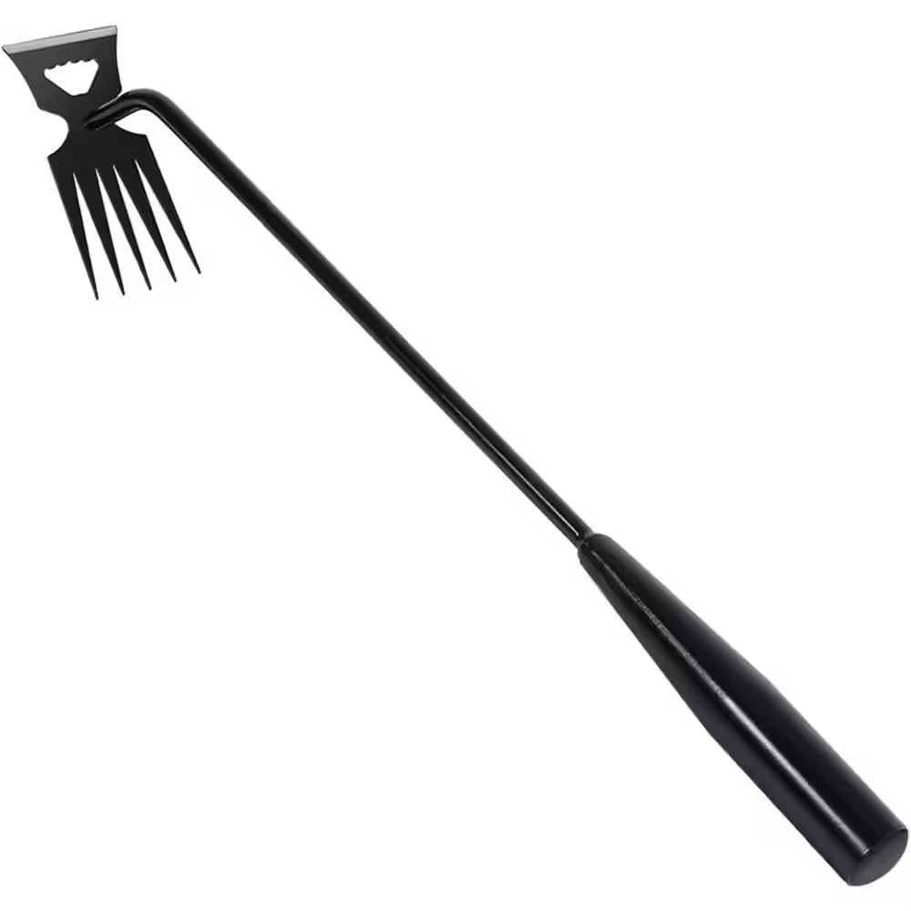 Garden Hand Weeder Tool Manganese Steel 2025 Weed Removal with Handle 5 Teeth Du