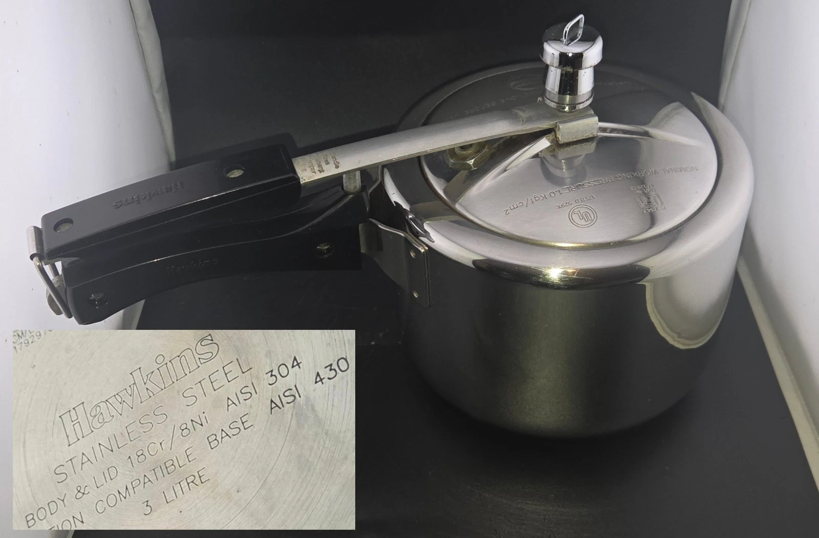 Hawkins 3L Tall Design Stainless Steel Cooker - Fast from US 18 Cr/8 Ni AISI 304