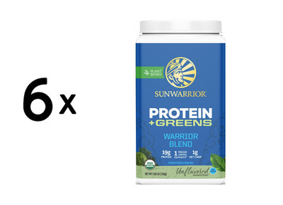 6 x Sunwarrior Warrior Blend + Greens Organic (750g) (62,22 EUR/kg)